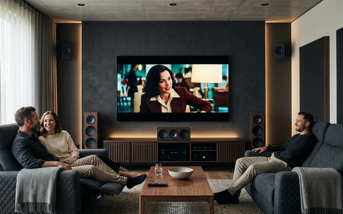 5.1 surround sound speaker placement in a modern North Atlanta living room